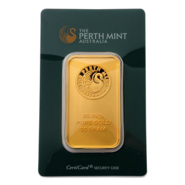 50 gram goudbaar – The Perth Mint met certificaat