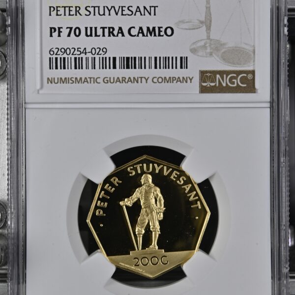 200 Gulden 1977 Peter Stuyvesant Proof (Franklin Mint) NGC PF70 UCAM