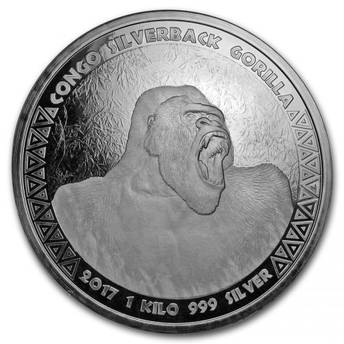 Scheiden Nacht Calligrapher Congo / Kongo Gorilla 1 kg 2017 - 101 munten