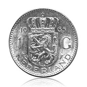 Droogte achterzijde Toneelschrijver Nederlandse zilveren Juliana Gulden (diverse jaren) - 101 munten