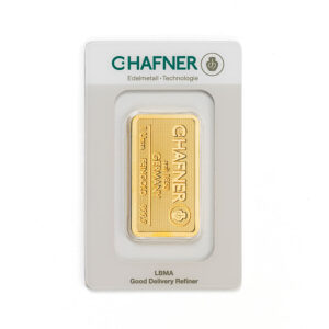 1 oz goudbaar LBMA-gecertificeerd, met certificaat