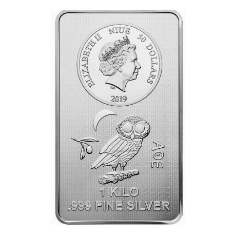 Facet Ver weg Noordoosten 1 kg Athenian Owl muntbaar (zilver) - 101 munten