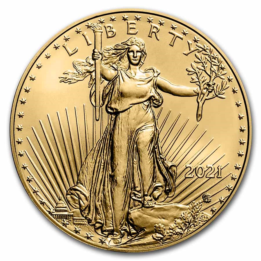 Gouden American Eagle 1/2 oz 2021 type 2 - Image 2