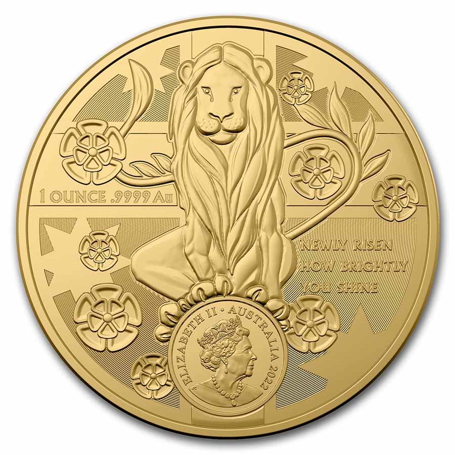 Huis Percentage Verdorie Gouden Coat of Arms (RAM) 1 oz 2022 (5.000 oplage) - 101 munten