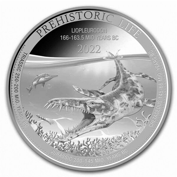 Congo Prehistoric Life Liopleurodon 1 oz 2022 (10.000 oplage)