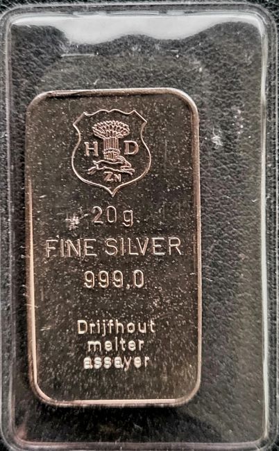 20 gram drijfhout zilverbaar 101muntennl front 20 gram drijfhout zilverbaar 101muntennl front