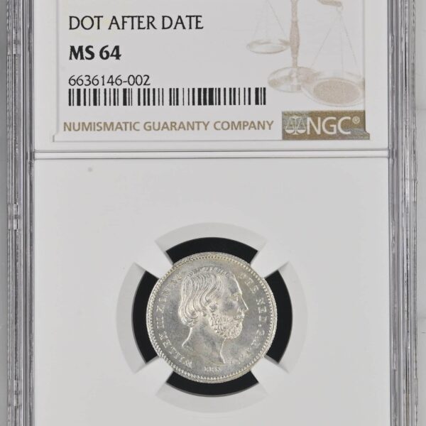 25 cent 1890 MS64 NGC