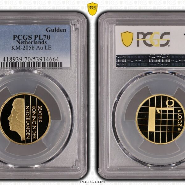 Gouden 1 gulden 2001 Ninabar PL70 PCGS