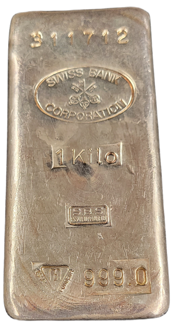 Swiss Bank 1 Kg Zilverbaar