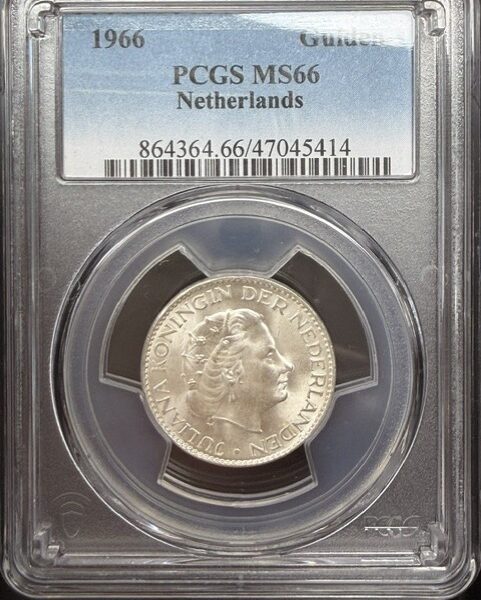 1 gulden 1966 PCGS MS66