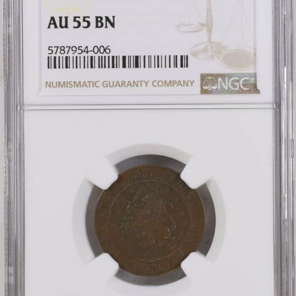 2 1/2 cent 1883 AU55 BN NGC