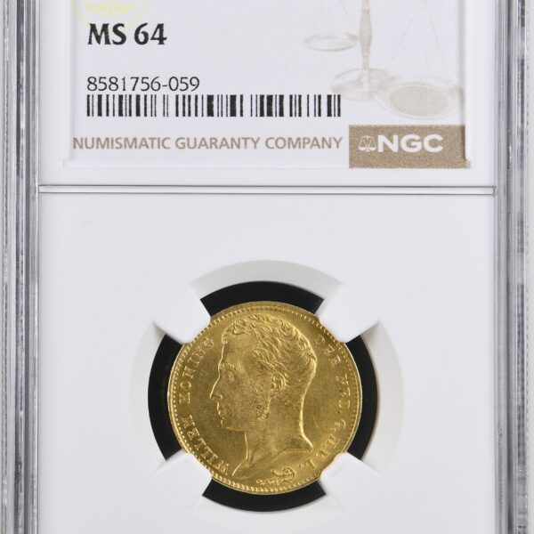 10 gulden 1825 Brussel MS64 NGC