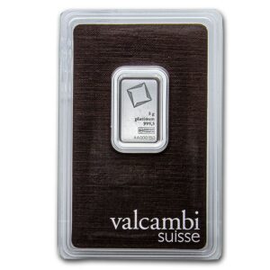 5 gram Platina baar, met certificaat