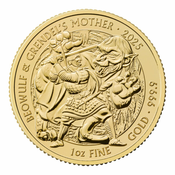 Gouden Myths and Legends – #8. Beowulf and Grendel's Mother 1 oz 2025