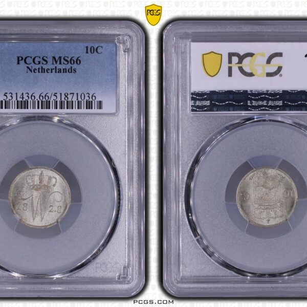 10 cent 1828 Utrecht MS66 PCGS
