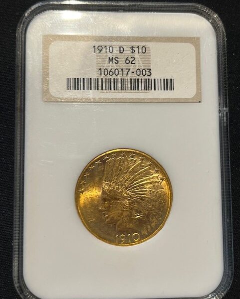 10 dollar 1910 MS62 NGC