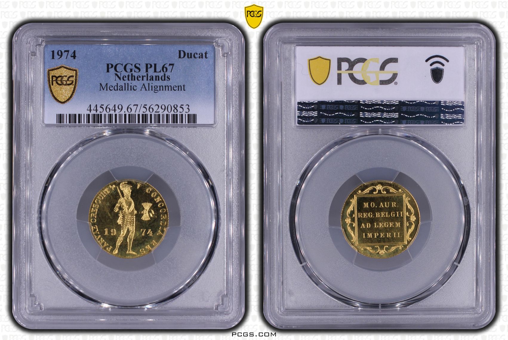 Dukaat 1974 Medaille slag PL67 PCGS