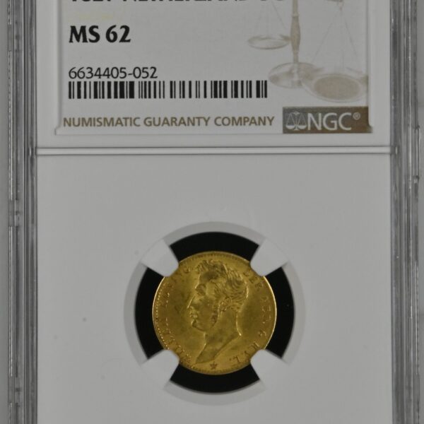 5 gulden 1827 Utrecht MS62 NGC
