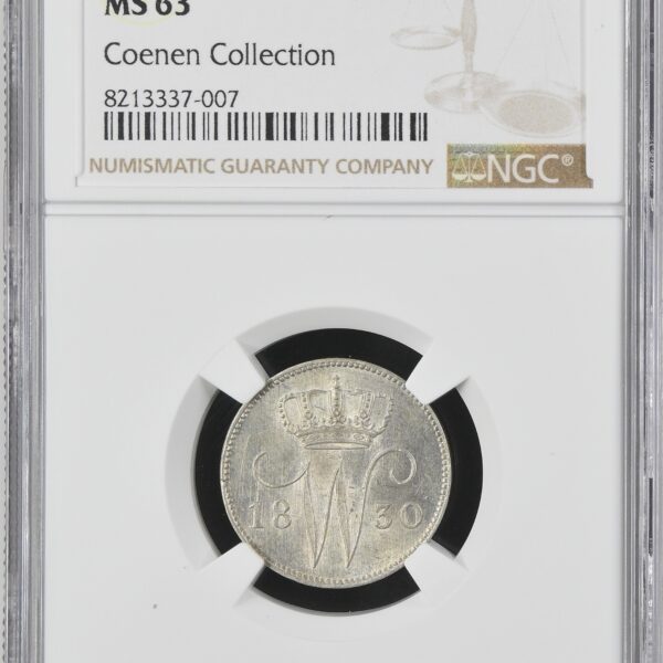 25 cent 1830 Utrecht MS63 NGC