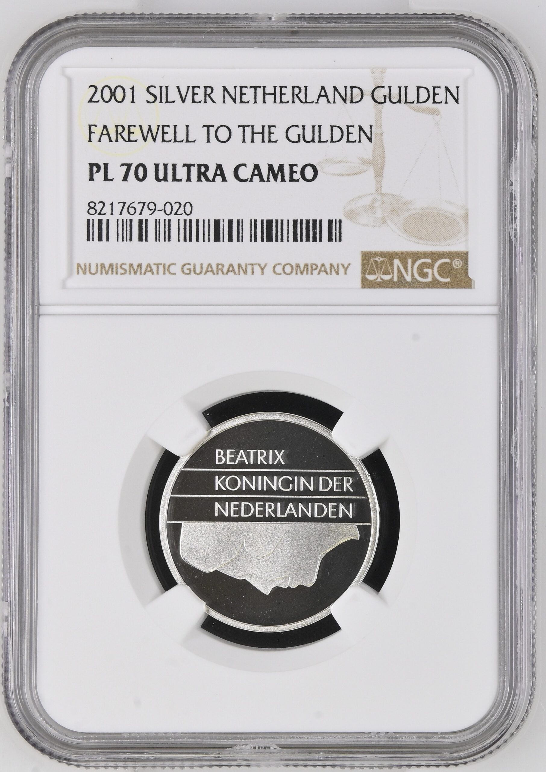 Zilveren 1 gulden 2001 PL70 UCAM NGC Zilveren 1 gulden 2001 PL70 UCAM NGC