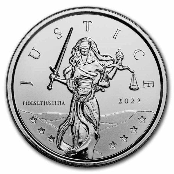 Gibraltar Lady Justice 1 oz 2022 (100.000 oplage)