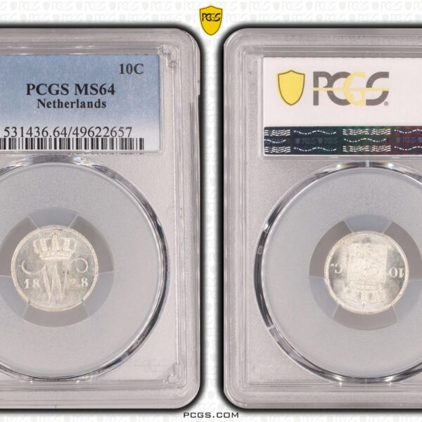 10 cent 1828 Utrecht MS64 PCGS