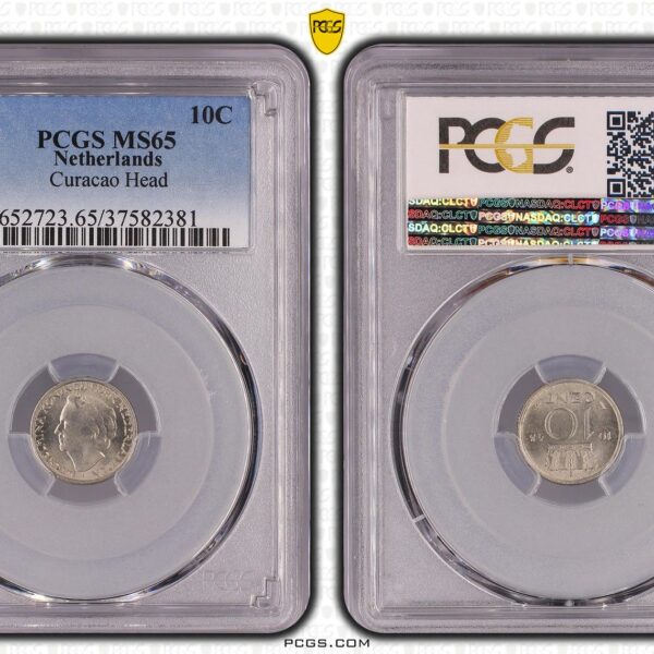 10 cent 1948 MS65 Curacao kopje PCGS