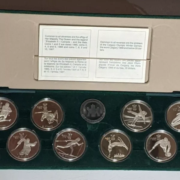 20 dollar 1988 proofset Olympische Spelen 10 oz netto zilver