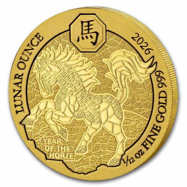 Gouden Rwanda Lunar Horse 1/12 oz 2026