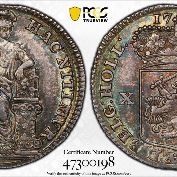 Holland x stuiver 1748 PCGS MS63