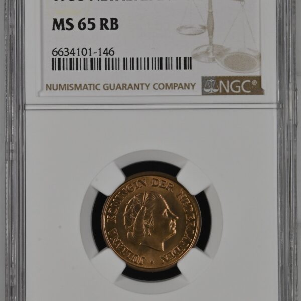 5 cent 1958 MS65 RB NGC Top Pop