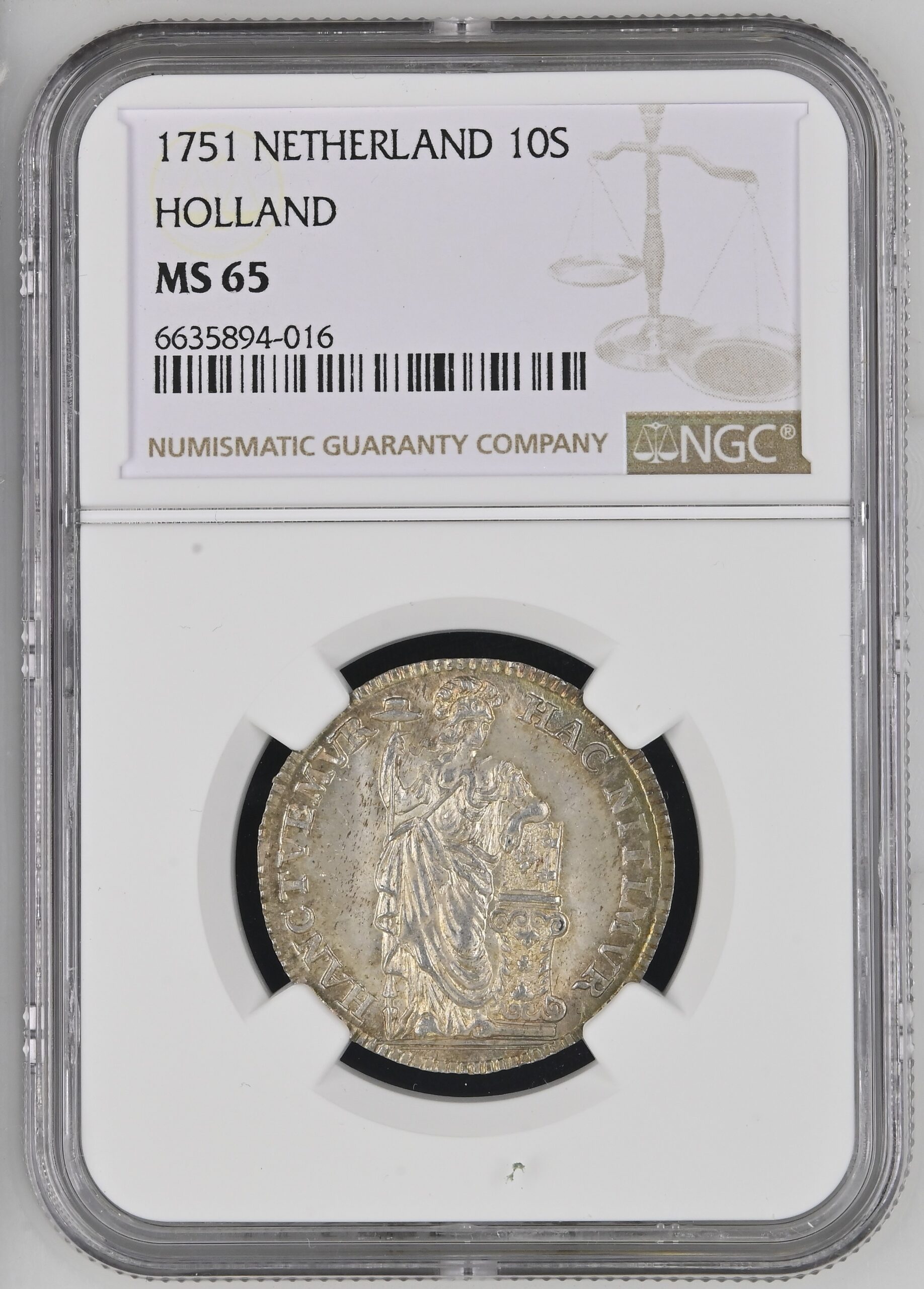 NGC6635894-016_OBV Provincie Holland X stuiver 1751 NGC MS65