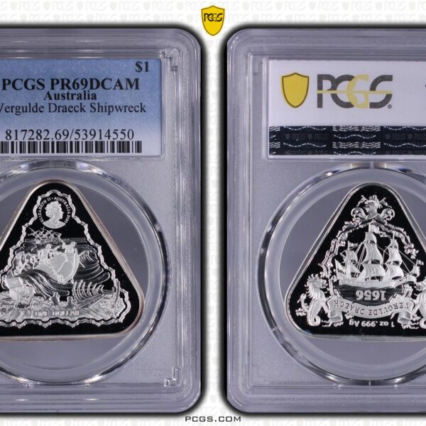1 dollar 2020 Vergulde Draeck PR69DCAM PCGS