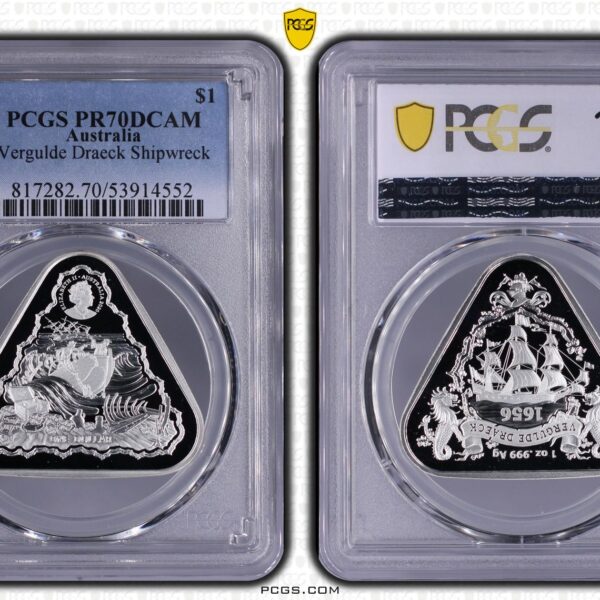 1 dollar 2020 Vergulde Draeck PR70DCAM PCGS