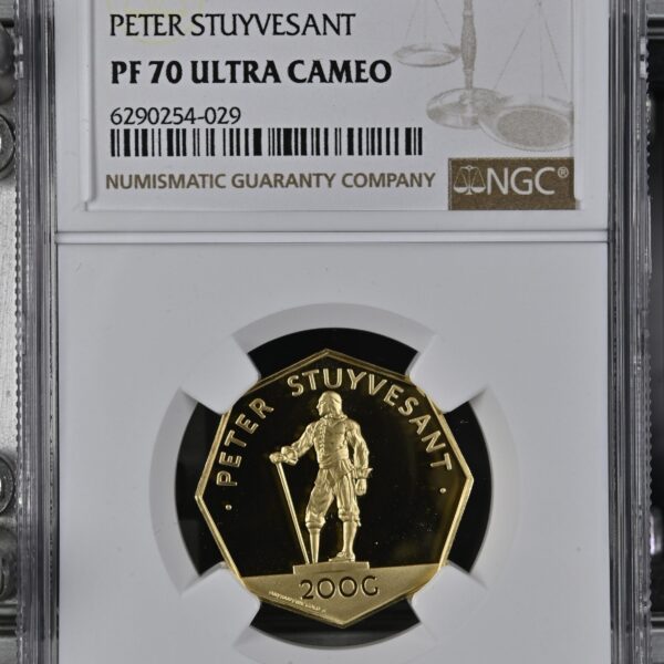 200 Gulden 1977 Peter Stuyvesant Proof (Franklin Mint) NGC PF70 UCAM
