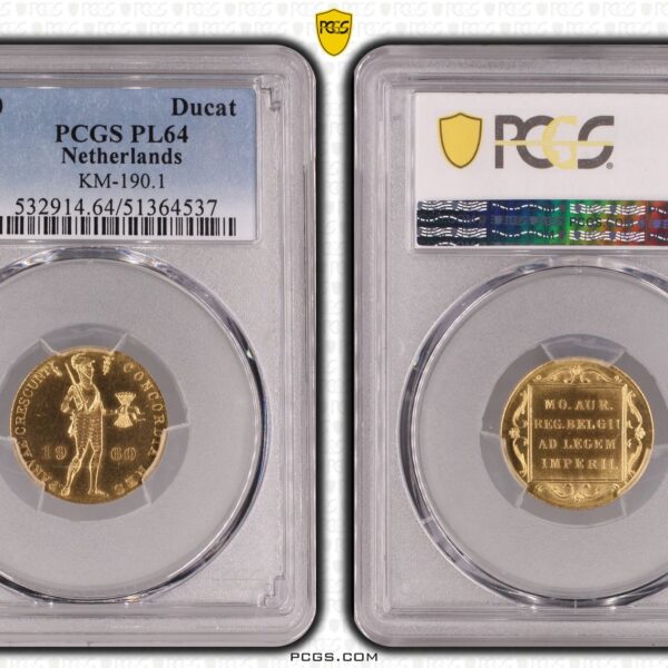 Gouden Enkele Dukaat 1960 PL64 PCGS