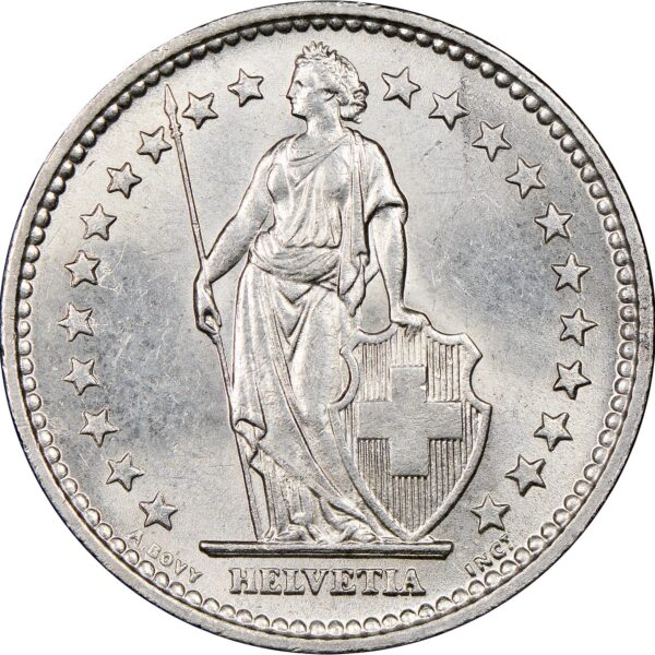 zilveren 2 Zwitserse Francs (1874-1967)