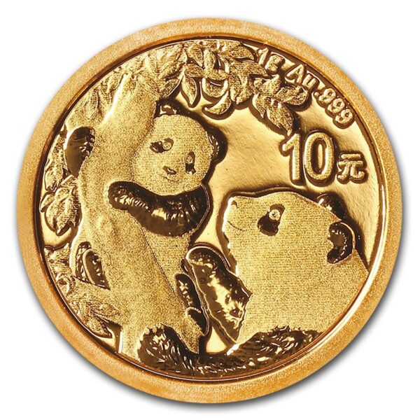 Gouden China Panda 1 gram 2021 voorkant
