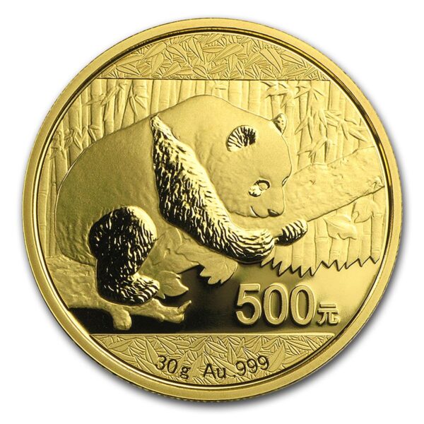 Gouden China Panda 30 gram 2016 voorkant