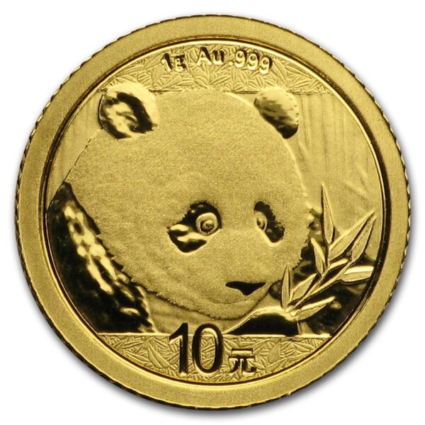 Gouden China Panda 8 gram 2018 voorkant