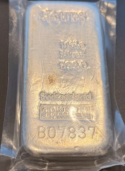 1 kg UBS zilverbaar