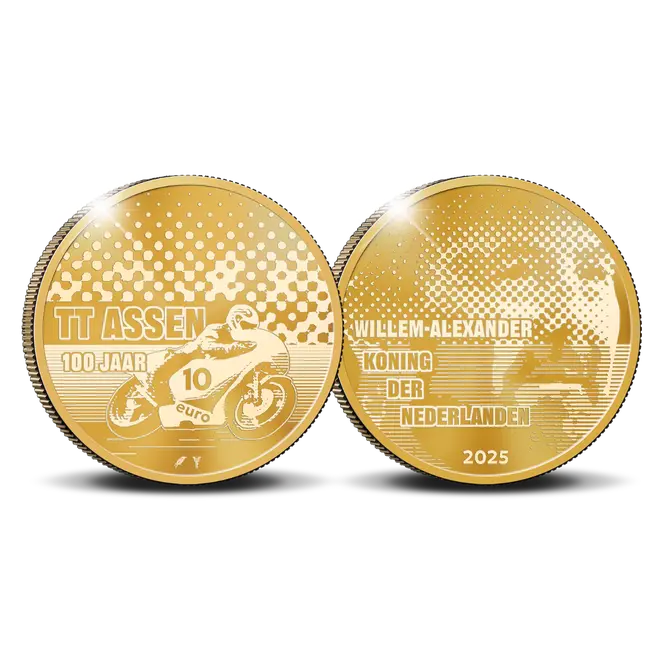 Gouden 10 euro 2025 Proof munt: TT Assen - Image 2