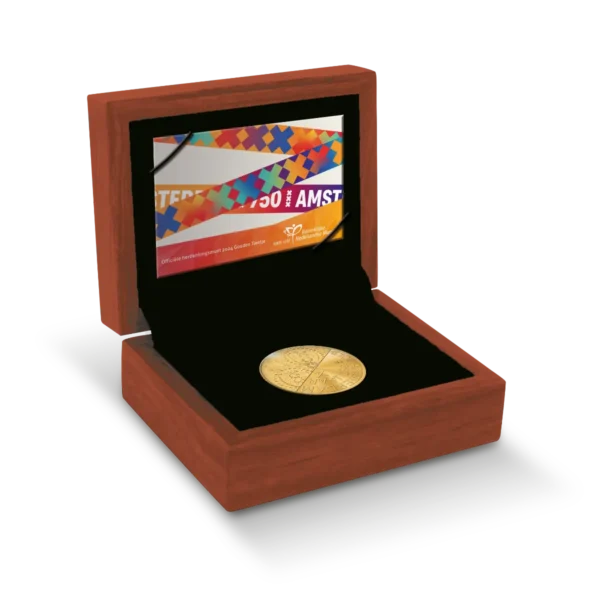 Gouden 10 euro 20024 proof munt 750 jaar Amsterdam