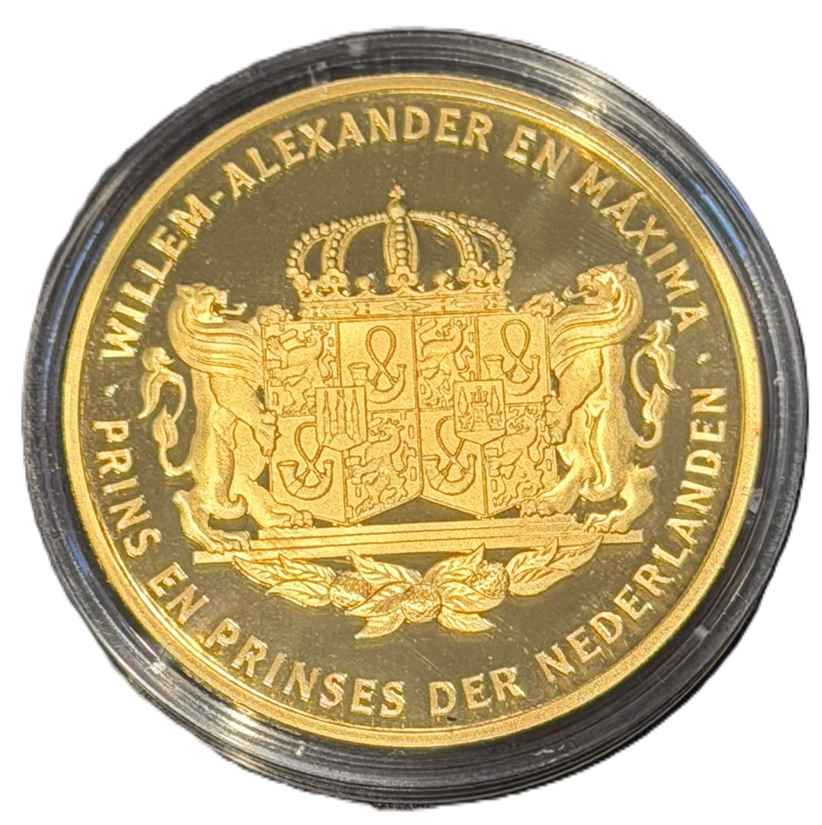 Gouden penning W.A. en Amalia