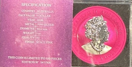 Lunar III - Year of the Mouse - 1 oz 2020 (Space Pink) (500 oplage) - Image 3