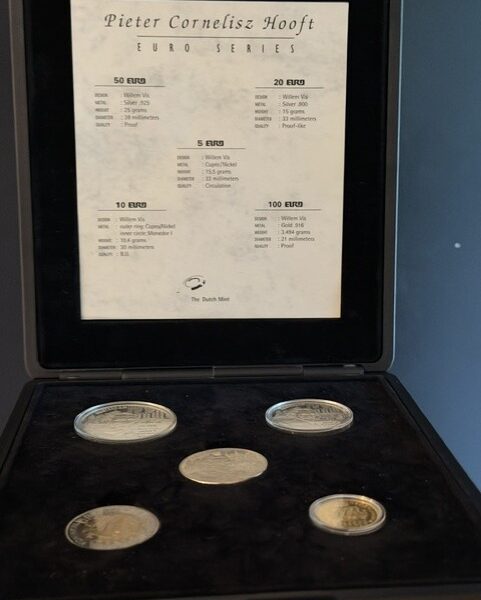 Pre-Euro set 1997 met Gouden 100 Euro (Pieter Cornelisz Hooft)