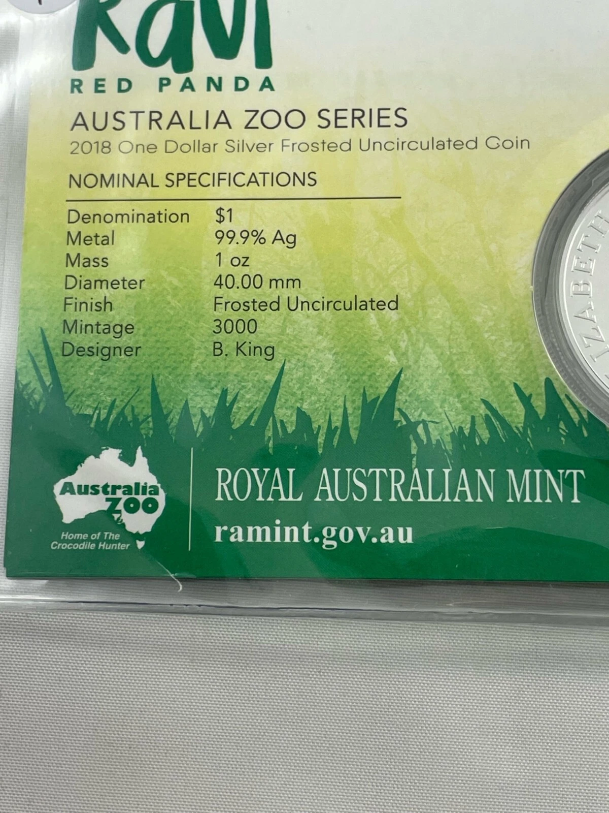 Ravi Red Panda 1 oz 2018 (3.000 oplage)