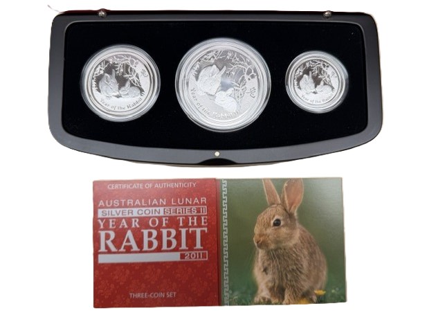 Set - Lunar II - 0.5 oz tm 2 OZ - 2011- Year of the Rabbit (Proof).1