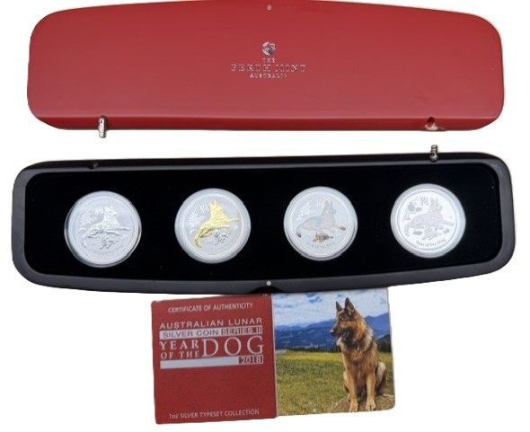 Set - Lunar II - 4 x 1 oz - 2018- Year of the Dog (Proof)