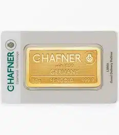 50 gram goudbaar LBMA-gecertificeerd, met certificaat